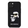 Karl Lagerfeld 3D Rubber Karl and Choupette tok, iPhone 13 - fekete