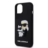Karl Lagerfeld 3D Rubber Karl and Choupette tok, iPhone 13 - fekete