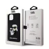 Karl Lagerfeld 3D Rubber Karl and Choupette tok, iPhone 13 - fekete