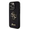 Guess PU Fixed Glitter 4G Metal Logo tok, iPhone 16 Pro - fekete