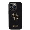 Guess PU Fixed Glitter 4G Metal Logo tok, iPhone 16 Pro - fekete
