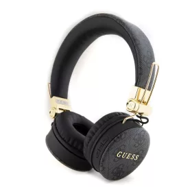   Guess PU Leather 4G Metal Logo Wireless Headphone Black - fekete