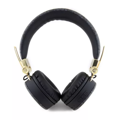 Guess PU Leather 4G Metal Logo Wireless Headphone Black - fekete