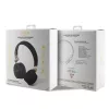 Guess PU Leather 4G Metal Logo Wireless Headphone Black - fekete