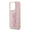 Karl Lagerfeld 3D Rubber Glitter Logo Karl iPhone 15 Pro Max tok – rózsaszín