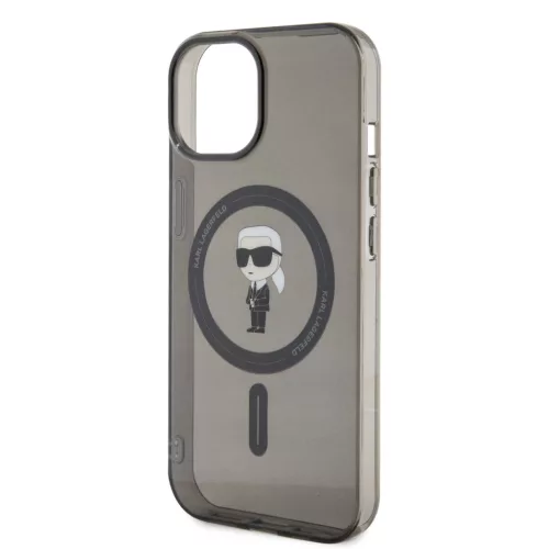 Karl Lagerfeld IML Ikonik MagSafe iPhone 15 tok – fekete