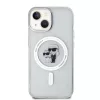 Karl Lagerfeld IML Glitter Karl and Choupette MagSafe iPhone 15 tok – átlátszó