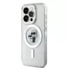 Karl Lagerfeld IML Glitter Karl and Choupette MagSafe iPhone 15 Pro tok – átlátszó