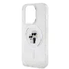 Karl Lagerfeld IML Glitter Karl and Choupette MagSafe iPhone 15 Pro tok – átlátszó