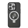 Karl Lagerfeld Ringstand Karl and Choupette MagSafe tok, iPhone 16 Pro Max - fekete