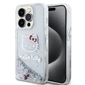   Hello Kitty Liquid Glitter Electroplating Head Logo iPhone 13 Pro tok – átlátszó