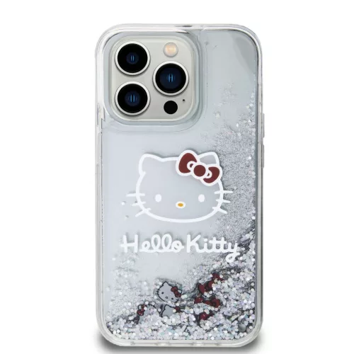 Hello Kitty Liquid Glitter Electroplating Head Logo iPhone 13 Pro tok – átlátszó