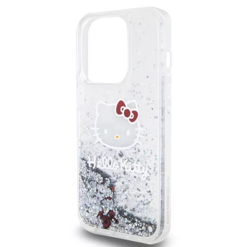Hello Kitty Liquid Glitter Electroplating Head Logo iPhone 13 Pro tok – átlátszó