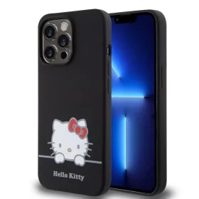  Hello Kitty Liquid Silicone Daydreaming Logo iPhone 13 Pro tok – fekete