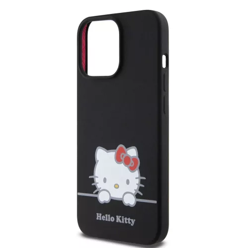Hello Kitty Liquid Silicone Daydreaming Logo iPhone 13 Pro tok – fekete