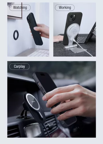 Nillkin Super Frosted PRO Magnetic tok Apple iPhone 15 készülékhez – Fekete