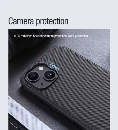 Nillkin Super Frosted PRO Magnetic tok Apple iPhone 15 készülékhez – Fekete