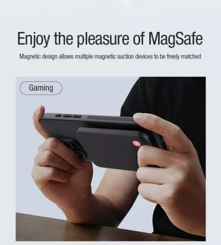 Nillkin Super Frosted PRO Magnetic tok Apple iPhone 15 Pro készülékhez – Fekete