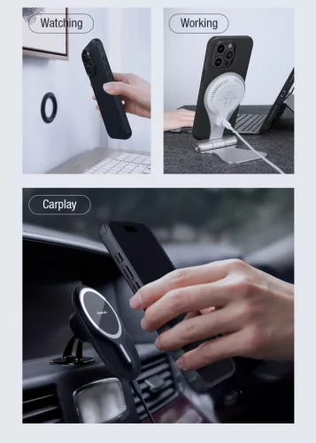 Nillkin Super Frosted PRO Magnetic tok Apple iPhone 15 Pro készülékhez – Fekete