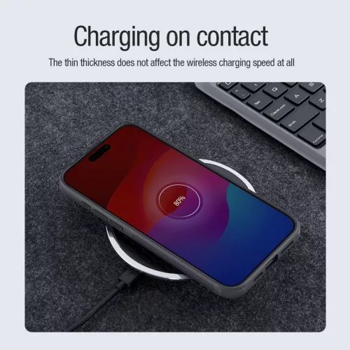Nillkin Super Frosted PRO Magnetic tok Apple iPhone 15 Pro készülékhez – Fekete