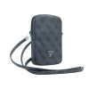 Guess PU 4G Triangle Logo Wallet Phone Bag Zipper Black - fekete