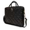 Guess PU Quilted 4G Metal Logo Computer Bag 15/16" Black - fekete