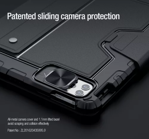 Nillkin Bumper Combo Keyboard (Backlit Version) tok – Apple iPad Air 4/5/10.9 2020/11 2024/2025/Pro 11 (2020/2021/2022) – fekete