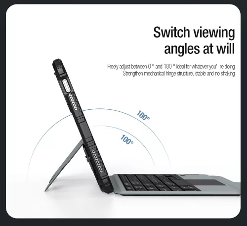 Nillkin Bumper Combo Keyboard (Backlit Version) tok – Apple iPad 10.9 (2022/11 2025) – fekete