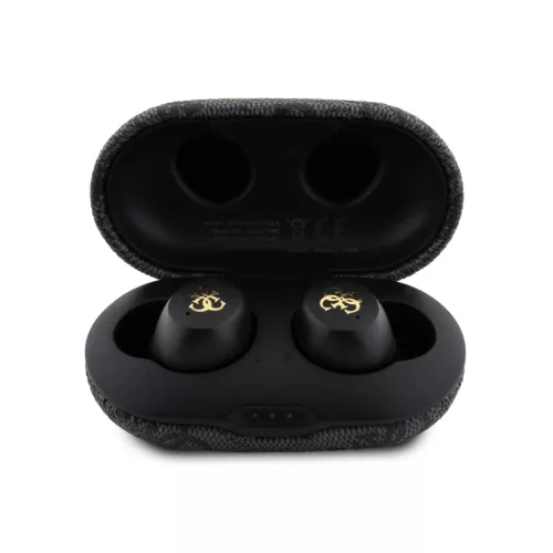Guess PU 4G Metal Logo TWS Wireless Earphones Black - fekete