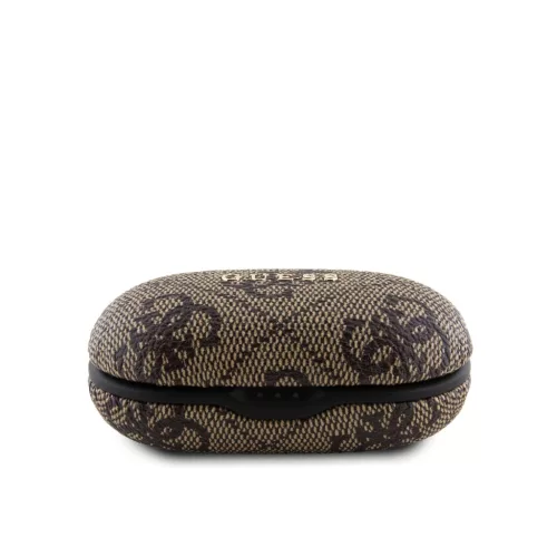 Guess PU 4G Metal Logo TWS Wireless Earphones Brown - barna