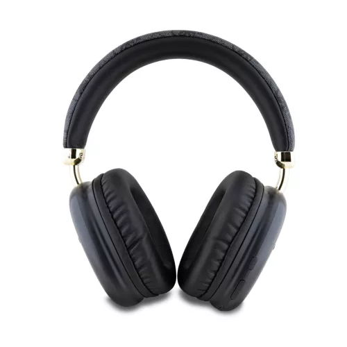 Guess PU Leather 4G Triangle Logo Wireless Headphone Black - fekete