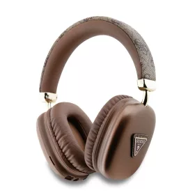   Guess PU Leather 4G Triangle Logo Wireless Headphone Brown - barna