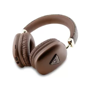  Guess PU Leather 4G Triangle Logo Wireless Headphone Brown - barna
