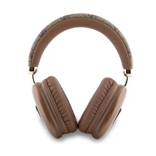 Guess PU Leather 4G Triangle Logo Wireless Headphone Brown - barna