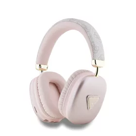   Guess PU Leather 4G Triangle Logo Wireless Headphone Pink - rózsaszín