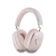 Guess PU Leather 4G Triangle Logo Wireless Headphone Pink - rózsaszín