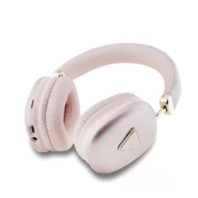   Guess PU Leather 4G Triangle Logo Wireless Headphone Pink - rózsaszín