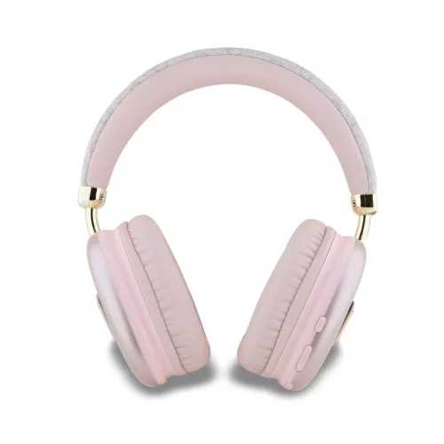 Guess PU Leather 4G Triangle Logo Wireless Headphone Pink - rózsaszín