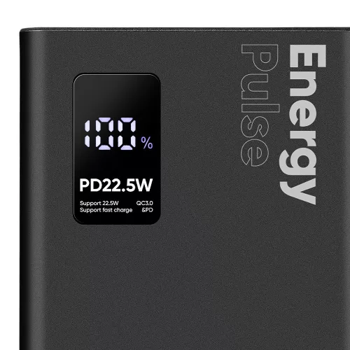OBAL:ME EnergyPulse Powerbank 10000mAh, 22,5W, - fekete