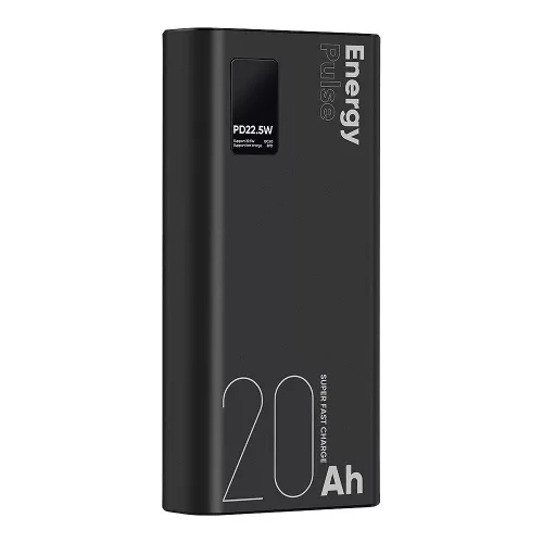OBAL:ME EnergyPulse Powerbank 20000mAh, 22,5W, - fekete