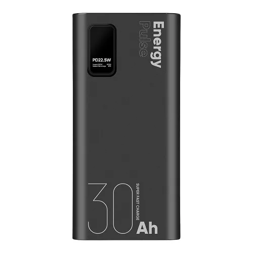  OBAL:ME EnergyPulse Powerbank 30000mAh, 22,5W, - fekete