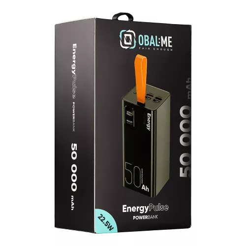 OBAL:ME EnergyPulse Powerbank 50000mAh, 22,5W, - fekete