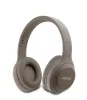 Guess Classic Silver Logo Wireless Headphone Brown - ezüst