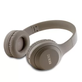 Guess Classic Silver Logo Wireless Headphone Brown - ezüst