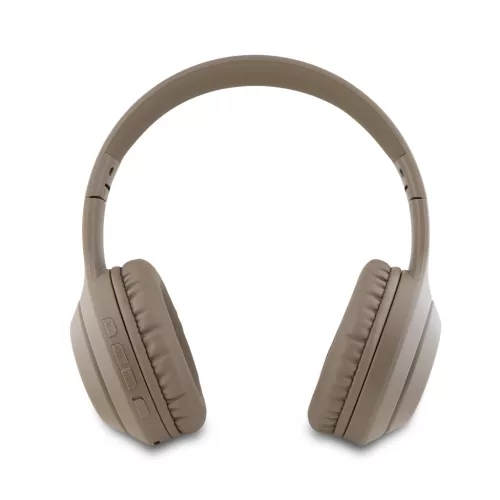 Guess Classic Silver Logo Wireless Headphone Brown - ezüst