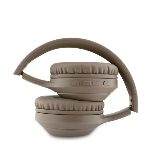 Guess Classic Silver Logo Wireless Headphone Brown - ezüst