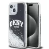 DKNY Liquid Glitter Arch Logo tok, iPhone 11 - fekete
