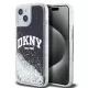 DKNY Liquid Glitter Arch Logo tok, iPhone 11 - fekete