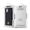 DKNY PU Leather Repeat Pattern Stack Logo Magsafe tok, iPhone 11 - fekete