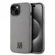 DKNY PU Leather Stack Logo Magsafe tok, iPhone 15 - szürke